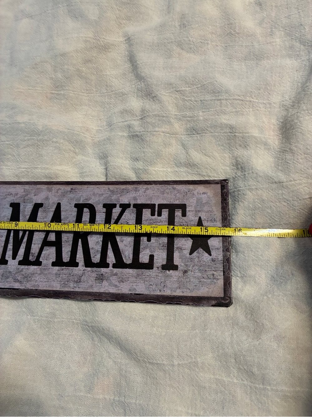 Farmers Market Rustic Metal Wall Sign Gray farmhouse decor - Picture 5 of 6